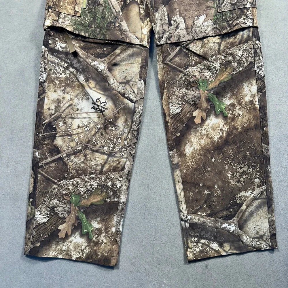 Magellan Outdoors Convertible Cargo Pants Kids Medium Brown Realtree APX Excell